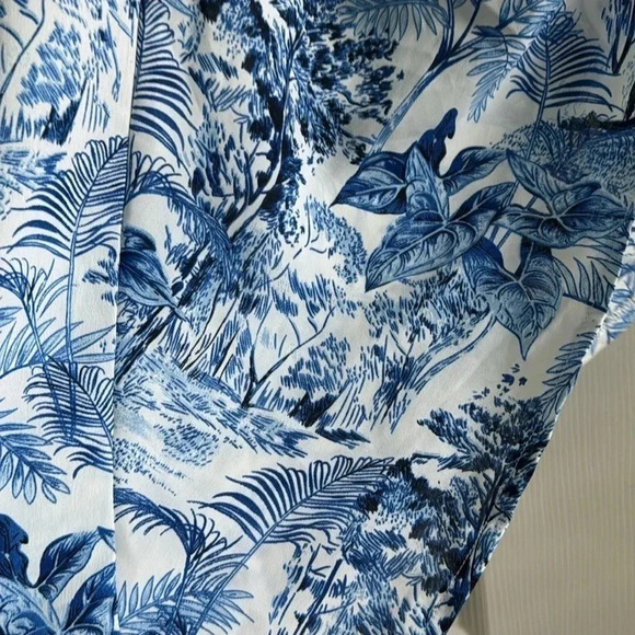 Cider Landscape Painting Ruched Skirt in Blue Size XS - Picture 3 of 7